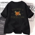 thumbnail image 3 of Camisetas Vintage de otoño para hombre y mujer, camisa con parche de calabaza Hagrid para Halloween, camisetas gráficas de algodón Unisex, 3 of 5