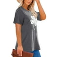 thumbnail image 4 of Anbech St. Patrick's Day Plus Size T-Shirts for Women Graphic Clover Print Tees Oversize Shamrock Short Sleeves T-Shirt with Round Neck, 4 of 4