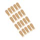 thumbnail image 3 of Tiradores elegantes de cuero de microfibra para mochilas, equipaje y más - Juego de 20 tiradores de cremallera de cuero auténtico en color beige y dorado, 3 of 8