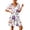 Purple, variant on Stamzod Ruffled Nightgowns for Women Casual V-Neck Halloween Night Dress Pumpkin Print Short Sleeve Sleep Shirt with Pockets M