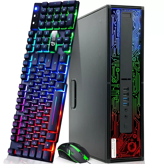 Restored HP G2 ProDesk RGB Desktop Computer PC, Intel i5 Quad-Core 6th Gen. Processor up to 3.60GHz, 16GB DDR4 Ram, 1TB SSD, Gaming Keyboard & Mouse, Wi-Fi Adapter, Windows 10 Pro (Refurbished)