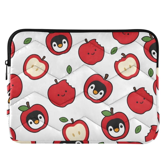 ALAZA Funny Penguins Apples Pattern Laptop Sleeve Case for 13-14 Inch Computer Cover Bag Medium