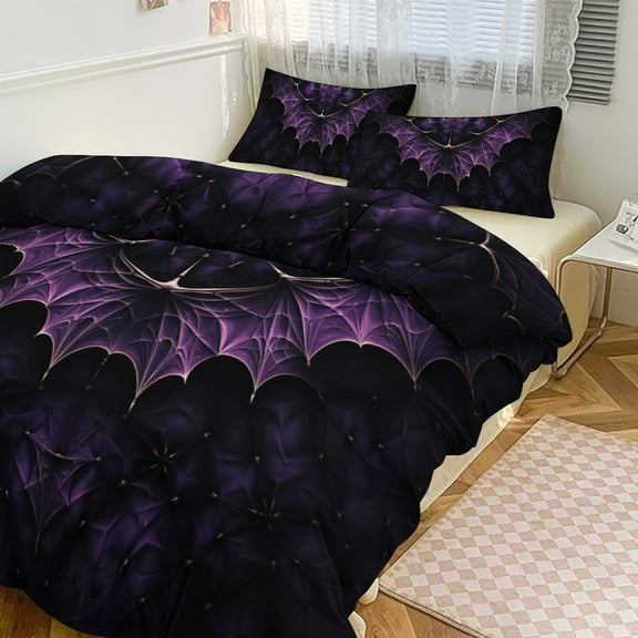Halloween Pumpkin Lantern Bat Bedding Set Couple Bedclothes Pillowcase Customized Home Textiles Bed Set for Bedroom Decoration