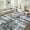 Gray And Black, variant on Modern Abstract Area Rug 5x7, Low Pile Non-Slip & Machine Washable, Soft Foldable Carpet for Living Room Bedroom