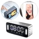 thumbnail image 4 of Espejo de escritorio Reloj despertador digital con Bluetooth de alta , puerto de carga USB para el hogar, sala de estar, dormitorio, - Plata Sunnimix Relojes de alarma, 4 of 8