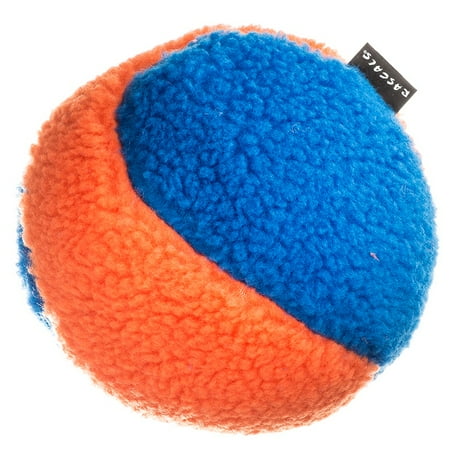 Fleece Squeaky Toy - Rascals Fleece Ball Dog Toy - Orange & Blue 6\