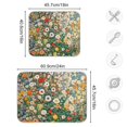 thumbnail image 4 of Yayeee Dish Drying Mat for Kitchen Counter 16"x18" Microfiber Absorbent Pad, Beige Floral Garden, 4 of 7