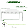 thumbnail image 3 of Carpa 3x4.5 Plegable Blanco Inmatmex Toldo Reforzado sin pared, 3 of 10
