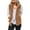 Khaki, variant on WREESH Womens Fuzzy Fleece Vest Casual Sleeveless Zip Up Vest Double-Sided Plush Thick Warm Jacket Outerwear Fall Winter Lightweight Vest Coats with Pockets Black