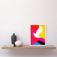thumbnail image 2 of White Peace Dove Vibrant Colourful Geometric Multi Colour Graphic Design Artwork Framed Wall Art Print A4, 2 of 4