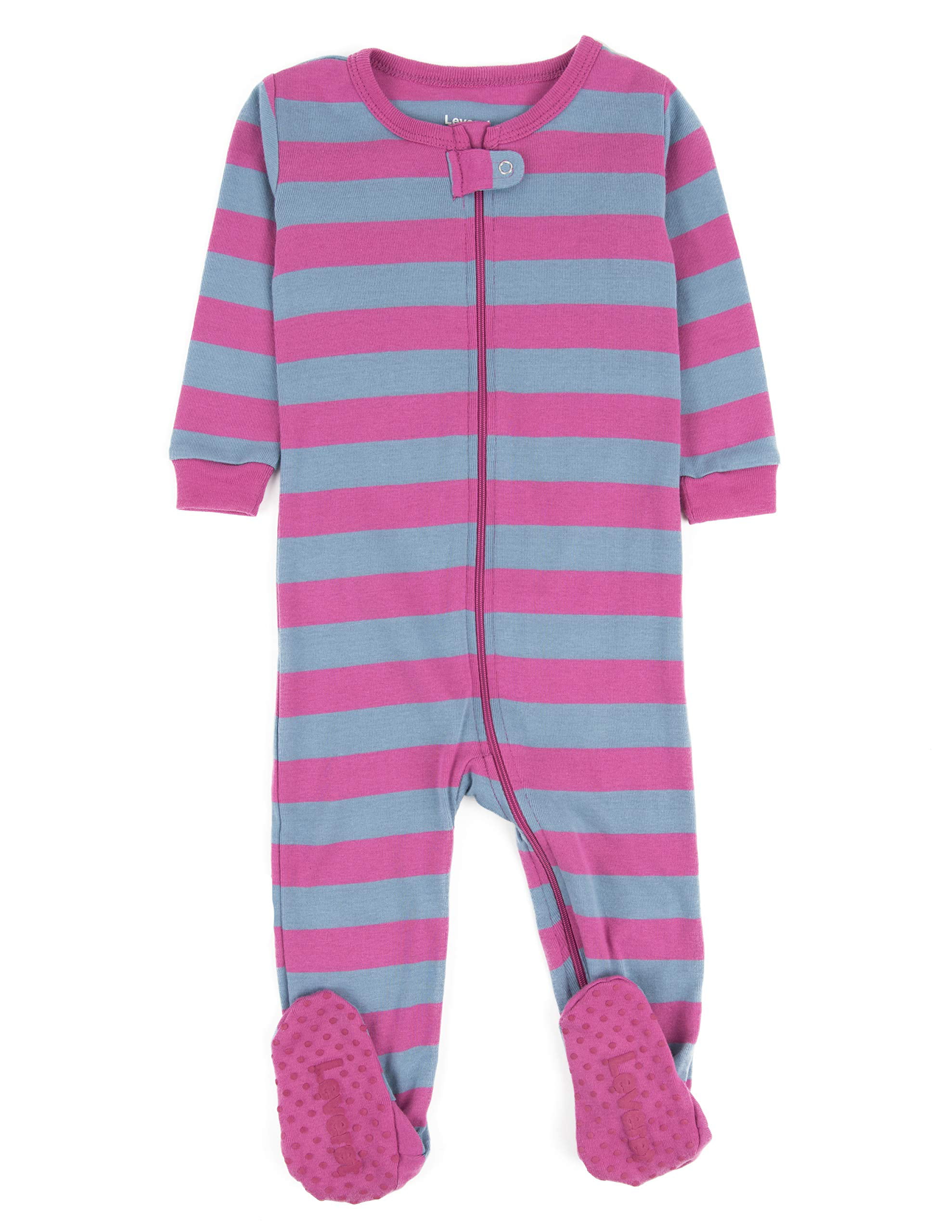 Size 6-12 Months-5 Toddler Leveret Kids Pajamas Baby Boys Girls Footed Pajamas Sleeper 100/% Cotton
