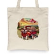 thumbnail image 2 of Be My Valentine's Bulldog Truck Full of Love Flower Balloon Canvas Tote Bag Dog Lover Gifts Idea Reusable Shopping Grocery Bag - 02029, 2 of 5