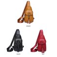 thumbnail image 4 of JeashCHAT Leather Sling Bag for Women, Waterproof Crossbody Bag Chest Bag, Fashionable Small Backpack Multipurpose Shoulder Bag for Travel Hiking Cycling, Gifts for Women, 4 of 5