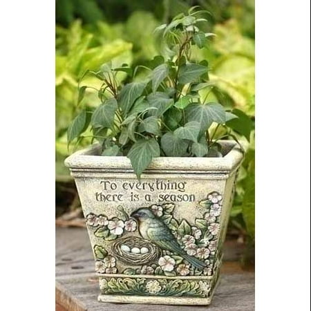 7" "To Everything There Is A Season" Birds Nest Garden Planter