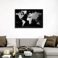 thumbnail image 4 of Great Big Canvas "World Timezone map"  by Michael Tompsett Silver Black and White   Wrapped Canvas Print Wall Artwork, 4 of 7