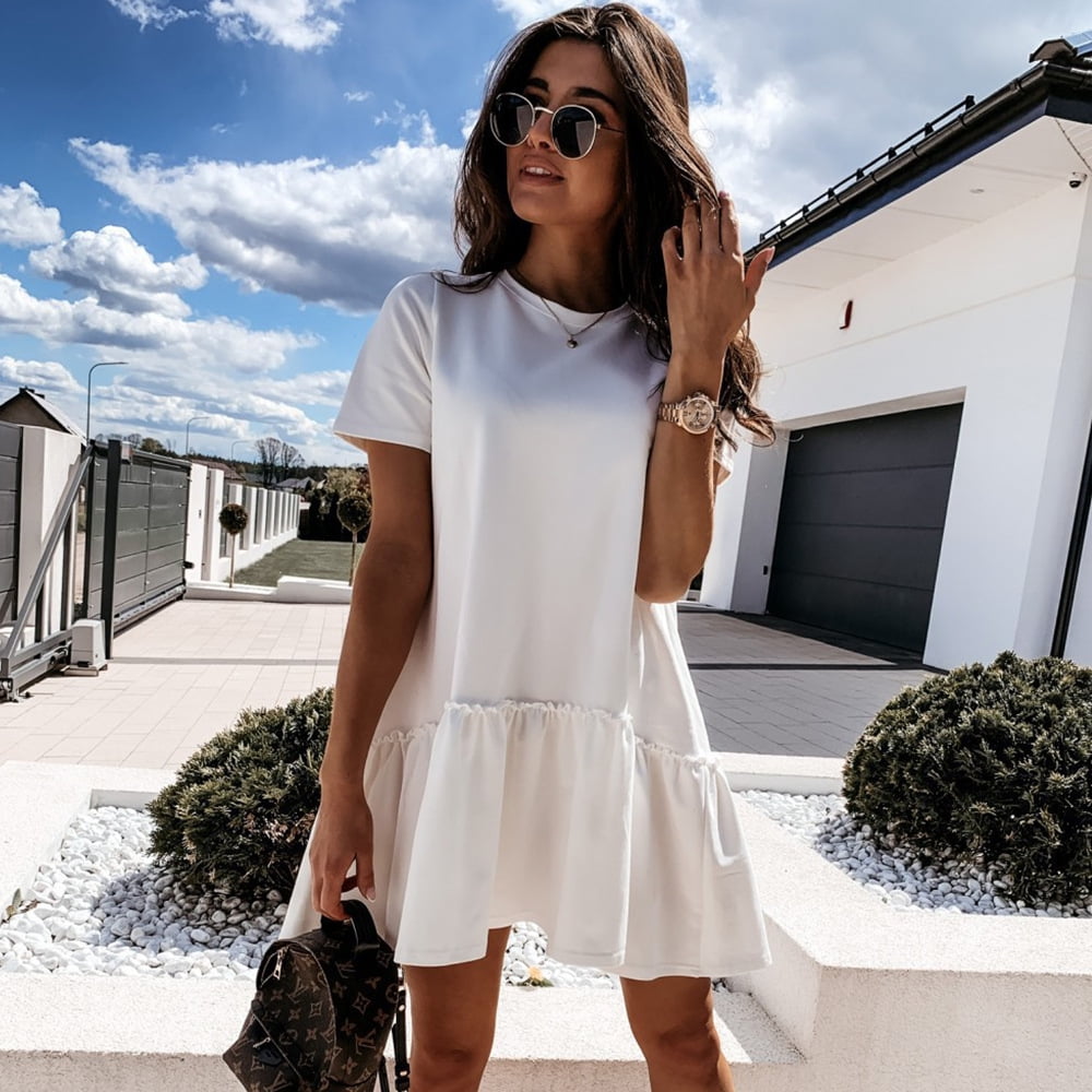 Women's Summer Loose Short Sleeve Mini 