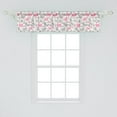 thumbnail image 2 of Ambesonne Butterfly Window Valance, Abstract Nature Depiction, 54" X 12", Grey Pink White, 2 of 3