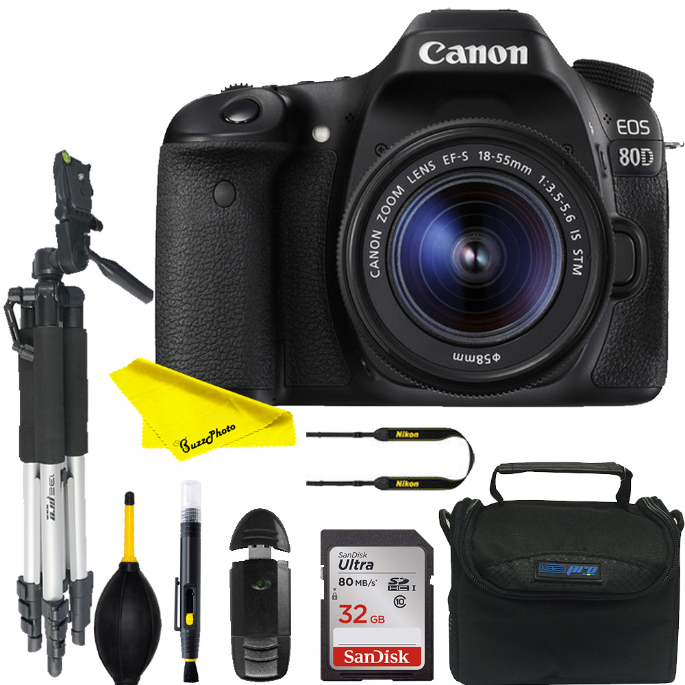 Canon EOS 80D DSLR Camera Intermediate Bundle with 1855mm Lens+24.2MP APSC CMOS sensor and