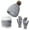 A-Grey162, variant on Bibifish 3 PCS Scarf Hat Sets For Women Knitted Fleece Lined Neck Warmers Soft Beanie Hat And Gloves Comfy Gloves Hat Scarf For Ladies