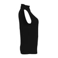 thumbnail image 4 of Playera George para Mujer, Sin Mangas Cuello Palma, Negro Talla CH, 4 of 4