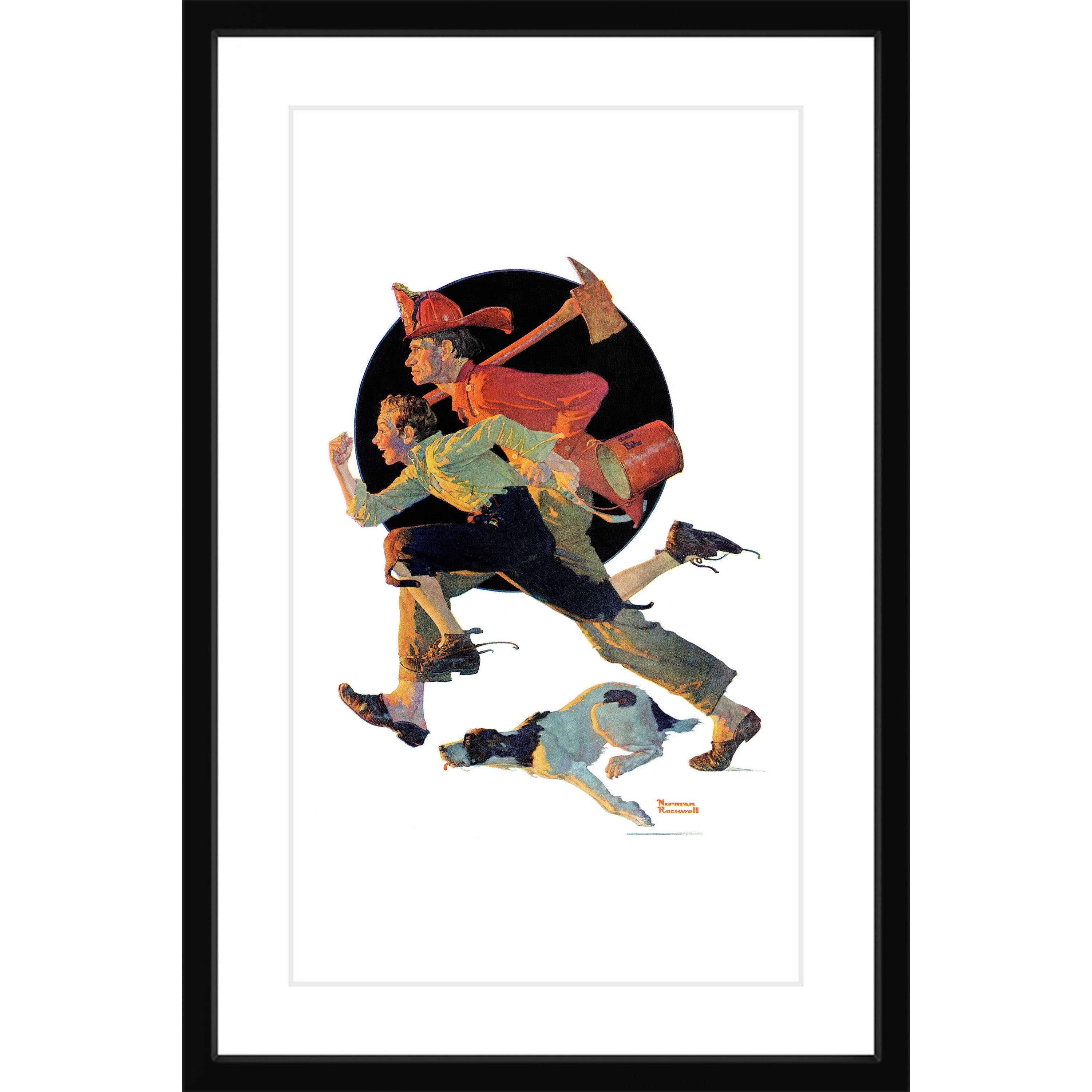 Marmont Hill 'To The Rescue' by Norman Rockwell Framed Painting Print