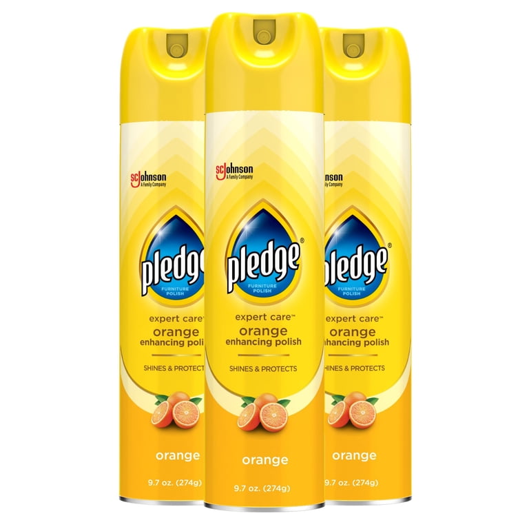 Pledge Expert Care Wood Polish, Orange, 9.7 oz., 3-Pack photo 1