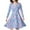 Z21Light Blue, variant on Gunia Flower Girl Dress Bow Pink Heart Printed Long Sleeve Sweet Holiday Dress For Toddler Kids 4-5 Years