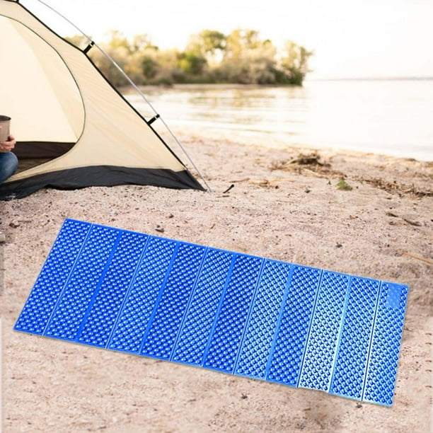 S SERENABLE Foldable Sleeping Pad Adults Portable Sleeping Mat for Travel Fishing Hiking Blue