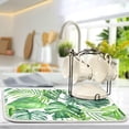 thumbnail image 6 of Tropical Palm Leaves Dish Drying Mat for Kitchen Counter Green Monstera Leaf Absorbent Microfiber Drying Pad, Medium 16x18 in, Reversible Drainer Mats, 6 of 6