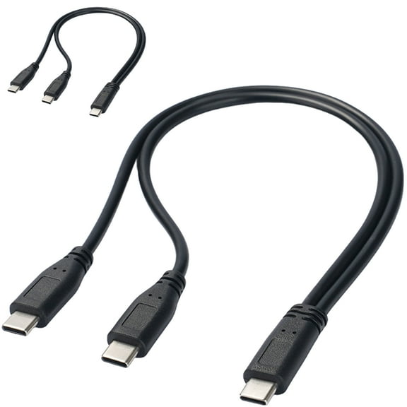 USB C Splitter Charge Cable USB Type C Female to Double USB Type C Male Y Splitter