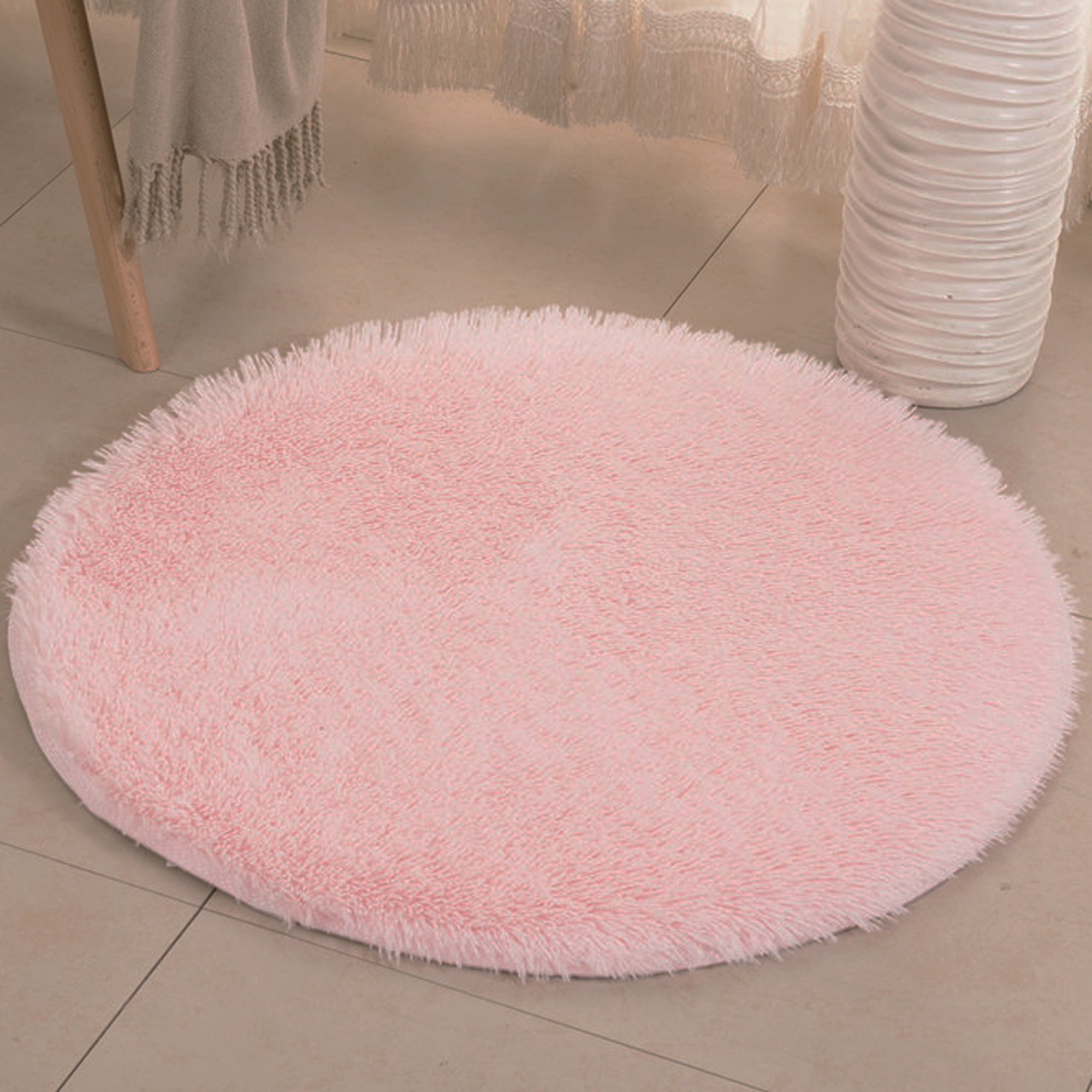 Dodoing Super Soft Round Area Rugs For, Light Blue And White Rug For Nursery
