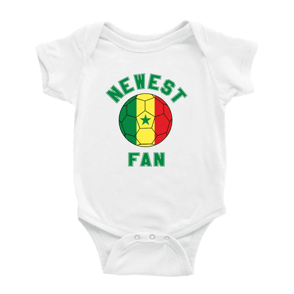 Newest Senegal National Soccer Team Fan Boy Girl Bodysuits (White, 3-6 Months)