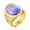 Gold, variant on Mens Stainless Steel Opal Ring Jewelry Gift for Him Fashion Statement Band Ring Modern Design Durable Everyday Wear