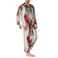 thumbnail image 2 of Sikiie Colorful Dachshund Art Mens Pajama Set, Soft Warm Long Sleeve Sleepwear, Cozy Button-Down Pjs for Men-Large, 2 of 7