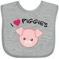 thumbnail image 3 of Inktastic I Love Piggies with Cute Pig Boys or Girls Baby Bib, 3 of 4