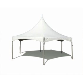 TentandTable High Peak Frame Outdoor Canopy Tent, White Hex, 10 ft x 10 ft x 10