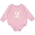 thumbnail image 2 of Inktastic 2nd Birthday Rose Wreath 2 Year Old Girl Baby Fleece Bodysuit, 2 of 4