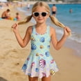 thumbnail image 6 of FOR U DESIGNS Girls' Sleeveless One-Piece Swimsuit Comfortable Tank Bathing Suit Swimwear with Short Toddler Girls Swimsuit, Scallops Fish Scales, 6 of 7