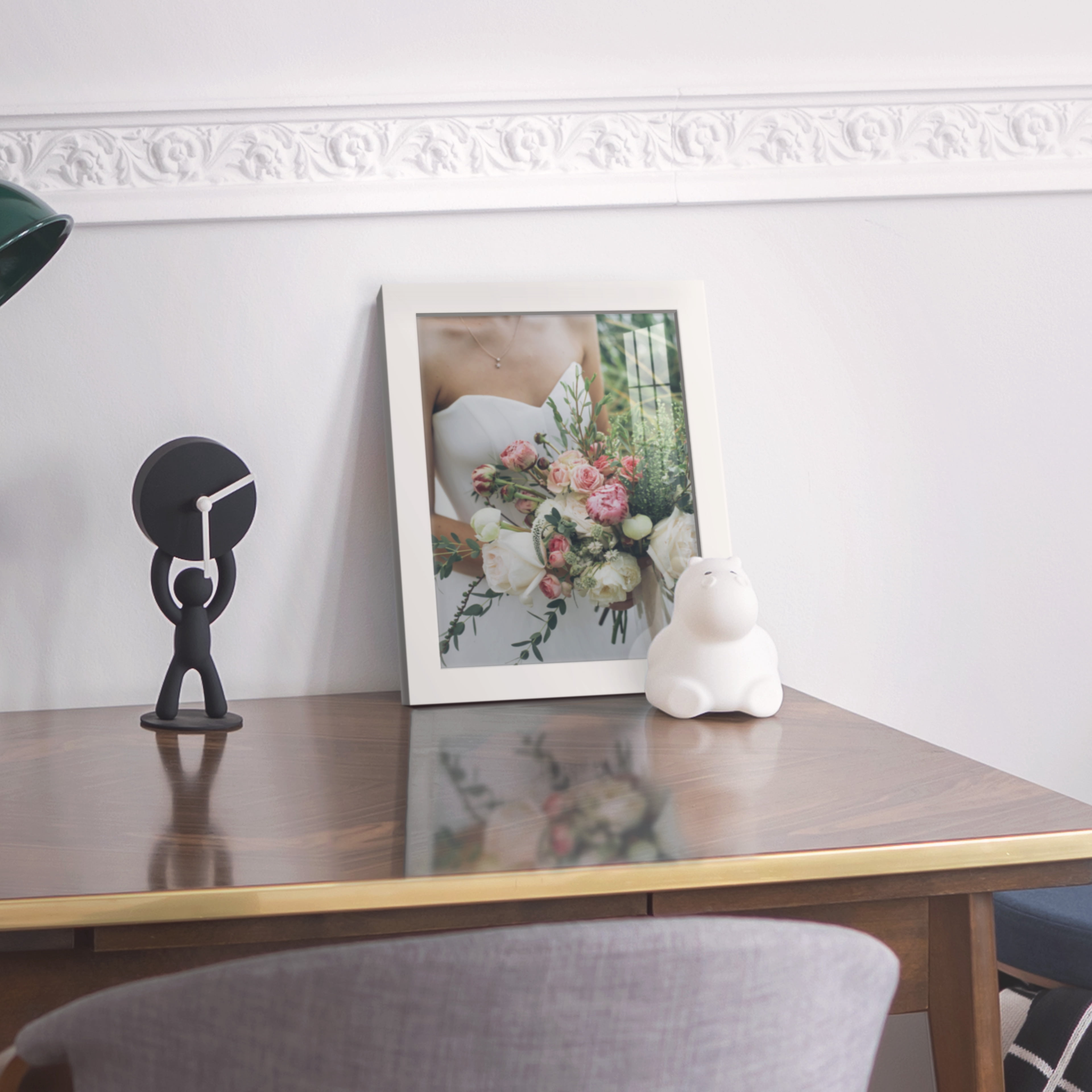 Modern Real Wood 8x10 inch Picture Frame in White