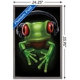 thumbnail image 3 of Frog - Headphones Wall Poster, 22.375" x 34", Framed, 3 of 3