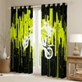 thumbnail image 2 of Erosebridal Neon Jellyfish Curtains and Drapes (42x84), Marine Animal 30%-50% Blackout Curtains for Bedroom, Ocean Theme Decor, 2 of 5