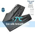 thumbnail image 3 of Pantalones de trabajo de seda de hielo ligeros y holgados con pierna recta y ajuste seco de verano transpirables para hombre para trabajos de campo de construcción, 3 of 5