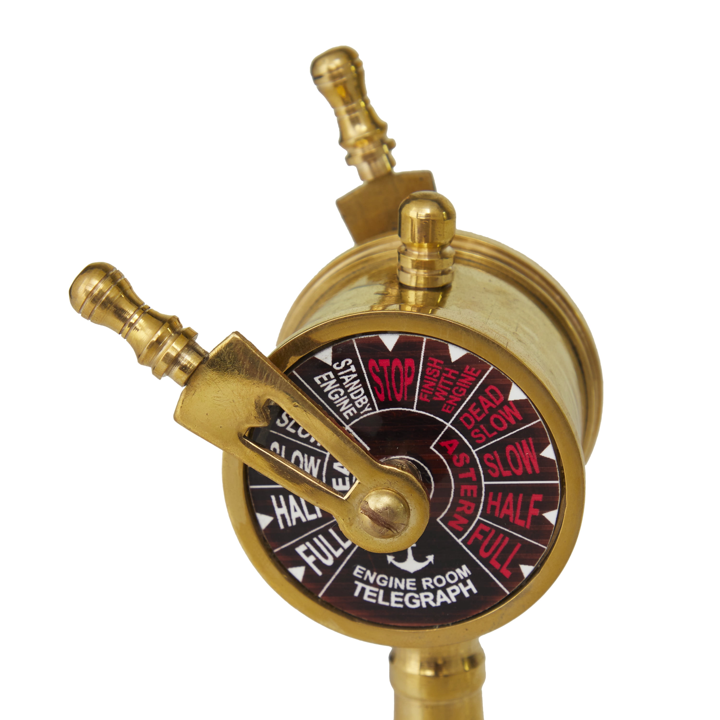 DecMode 3" x 7" Gold Metal Ship Telegraph, 1-Piece