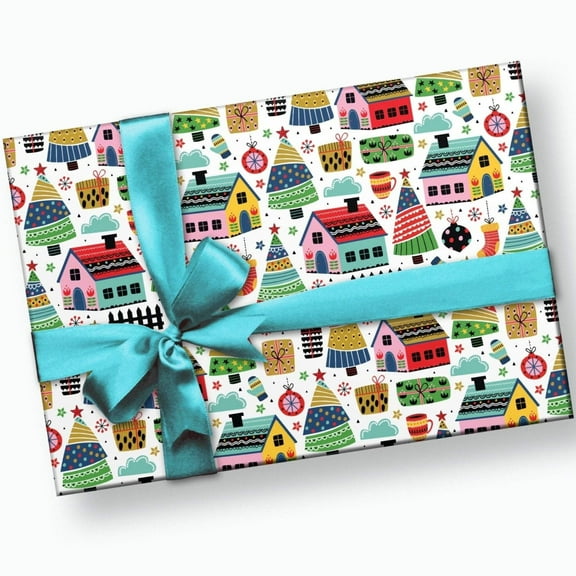 Christmas Village Gift Wrap