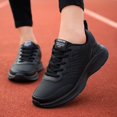 thumbnail image 4 of NOKIO Women Work Sneakers Comfortable Wide Width Sport Shoes Breathable 𝖫a𝖼e Up Athlet𝗂c Shoes Lightweight Non-S𝗅ip Runnig Shoes Comfortable Walking Sneakers Hiking Footwear, 4 of 4