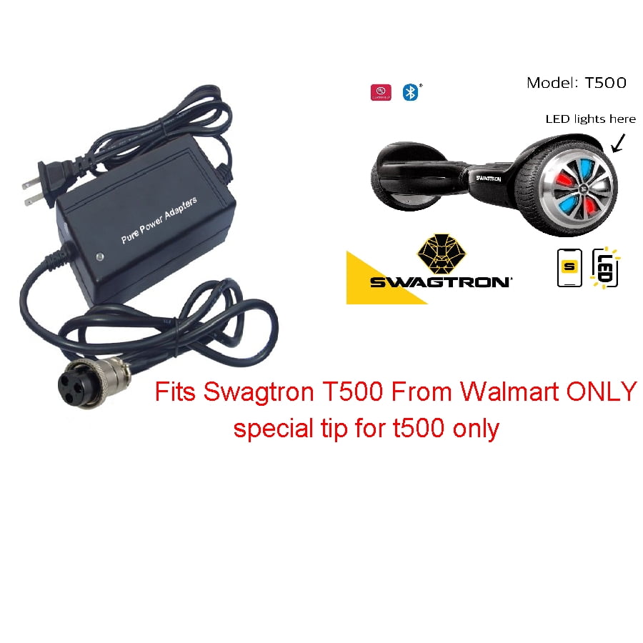 Charger for Walmart Swagtron Model T500 & T580 Vibe Board ONLY Hoverboard w  Auto Shut off 