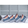 thumbnail image 2 of Ambesonne Nature Throw Pillow Cover 4 Pack, Winter Snowy Forest Sky, 18", Sky Blue Salmon, 2 of 5