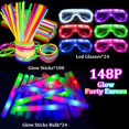 thumbnail image 3 of Artículos para fiestas Camlinbo que brillan en la oscuridad, 148 unidades con gafas, 3 of 6