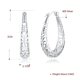 thumbnail image 2 of Pendientes ovalados de plata de ley 925 para mujeres y niñas., 2 of 5
