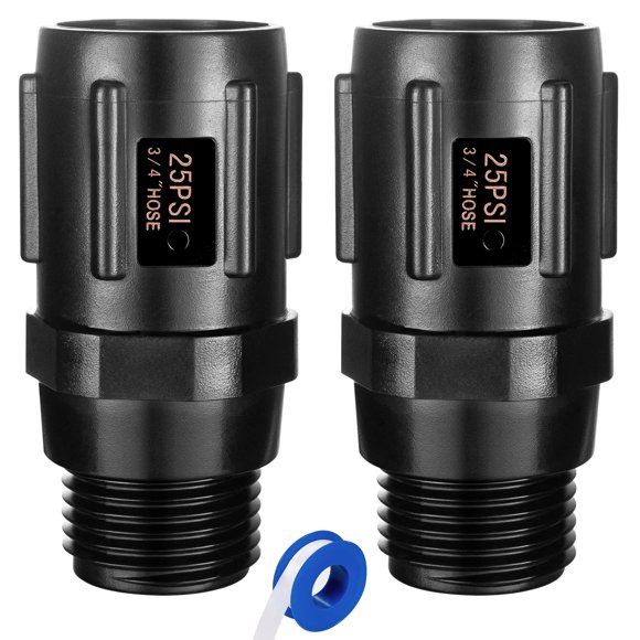 Breezliy 2pcs Garden Hose Pressure Regulator 25 PSI, 3/4" FHT Ã? 3/4â?? MHT, Pressure